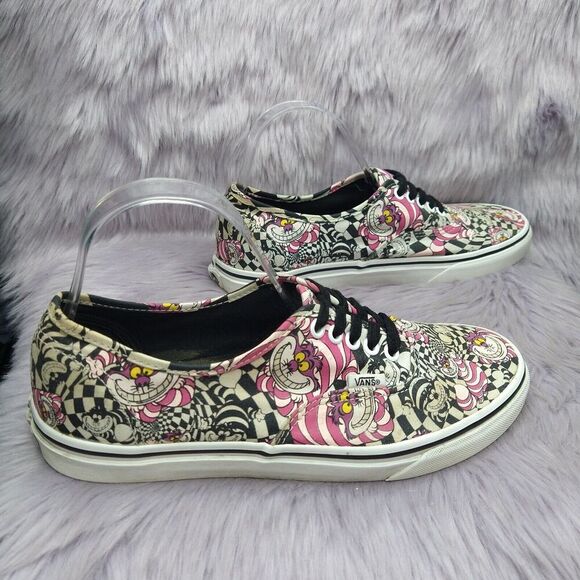 Disney X Vans Collaboration Cheshire Cat Alice Wonderland Sneakers Women Size 10 - Picture 5 of 9